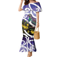 Kekeru New Zealand Matariki Mermaid Dress Kukupa Kowhai Maori New Year Purple Version LT14 Women Purple - Polynesian Pride