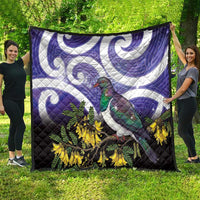 Kekeru New Zealand Matariki Quilt Kukupa Kowhai Maori New Year Purple Version