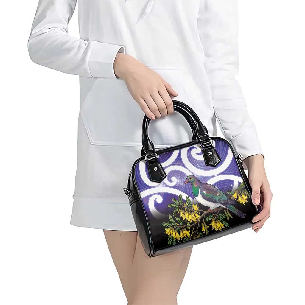 Kekeru New Zealand Matariki Shoulder Handbag Kukupa Kowhai Maori New Year Purple Version