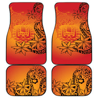 French Polynesia Manta Ray Tattoo Car Mats Tahiti Hahalua Tiare Maori Gradient Style