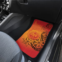 French Polynesia Manta Ray Tattoo Car Mats Tahiti Hahalua Tiare Maori Gradient Style