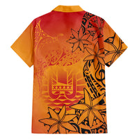French Polynesia Manta Ray Tattoo Family Matching Off Shoulder Maxi Dress and Hawaiian Shirt Tahiti Hahalua Tiare Maori Gradient Style LT14 - Polynesian Pride