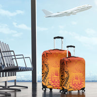 French Polynesia Manta Ray Tattoo Luggage Cover Tahiti Hahalua Tiare Maori Gradient Style