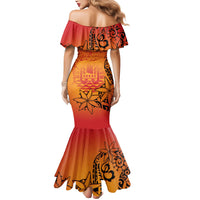 French Polynesia Manta Ray Tattoo Mermaid Dress Tahiti Hahalua Tiare Maori Gradient Style