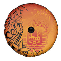 French Polynesia Manta Ray Tattoo Spare Tire Cover Tahiti Hahalua Tiare Maori Gradient Style