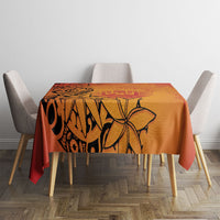 French Polynesia Manta Ray Tattoo Tablecloth Tahiti Hahalua Tiare Maori Gradient Style