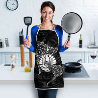 French Polynesia Manta Ray Tattoo Apron Tahiti Hahalua Turtle Shark Black Color