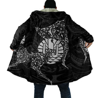 French Polynesia Manta Ray Tattoo Cloak Tahiti Hahalua Turtle Shark Black Color