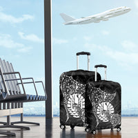 French Polynesia Manta Ray Tattoo Luggage Cover Tahiti Hahalua Turtle Shark Black Color