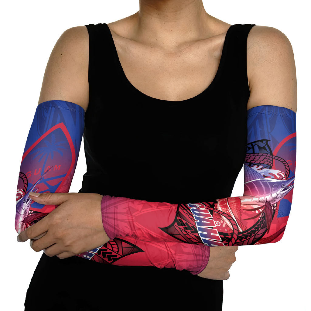 Guam Blue Marlin Fishing Arm Sleeves Guahan Fish Hook Tattoo