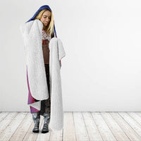 Guam Blue Marlin Fishing Hooded Blanket Guahan Fish Hook Tattoo