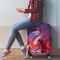 Guam Blue Marlin Fishing Luggage Cover Guahan Fish Hook Tattoo