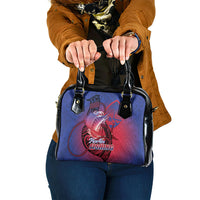 Guam Blue Marlin Fishing Shoulder Handbag Guahan Fish Hook Tattoo