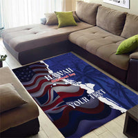 Personalized Hawaii Statehood Day Area Rug 66th Anniversary - Polynesian Pride