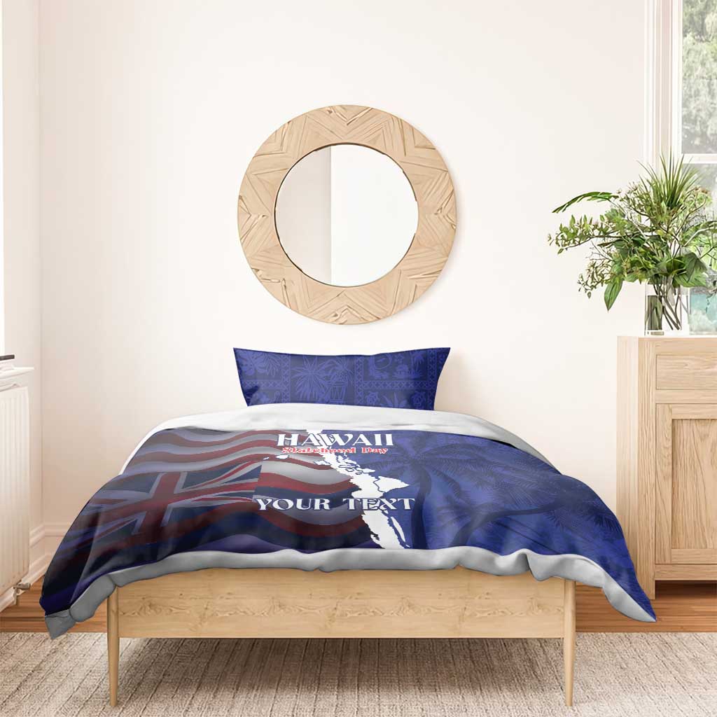 Personalized Hawaii Statehood Day Bedding Set 66th Anniversary - Polynesian Pride