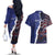 Personalized Hawaii Statehood Day Couples Matching Off The Shoulder Long Sleeve Dress and Hawaiian Shirt 66th Anniversary - Polynesian Pride
