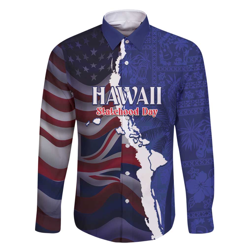 Personalized Hawaii Statehood Day Family Matching Long Sleeve Bodycon Dress and Hawaiian Shirt 66th Anniversary - Polynesian Pride