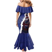 Personalized Hawaii Statehood Day Family Matching Mermaid Dress and Hawaiian Shirt 66th Anniversary - Polynesian Pride