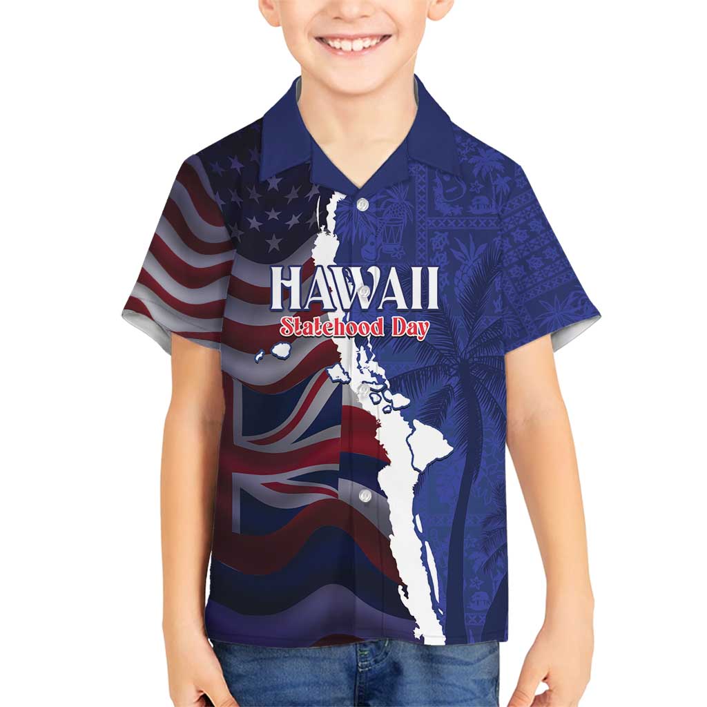 Personalized Hawaii Statehood Day Family Matching Off Shoulder Maxi Dress and Hawaiian Shirt 66th Anniversary - Polynesian Pride