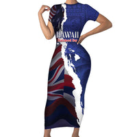 Personalized Hawaii Statehood Day Family Matching Short Sleeve Bodycon Dress and Hawaiian Shirt 66th Anniversary - Polynesian Pride