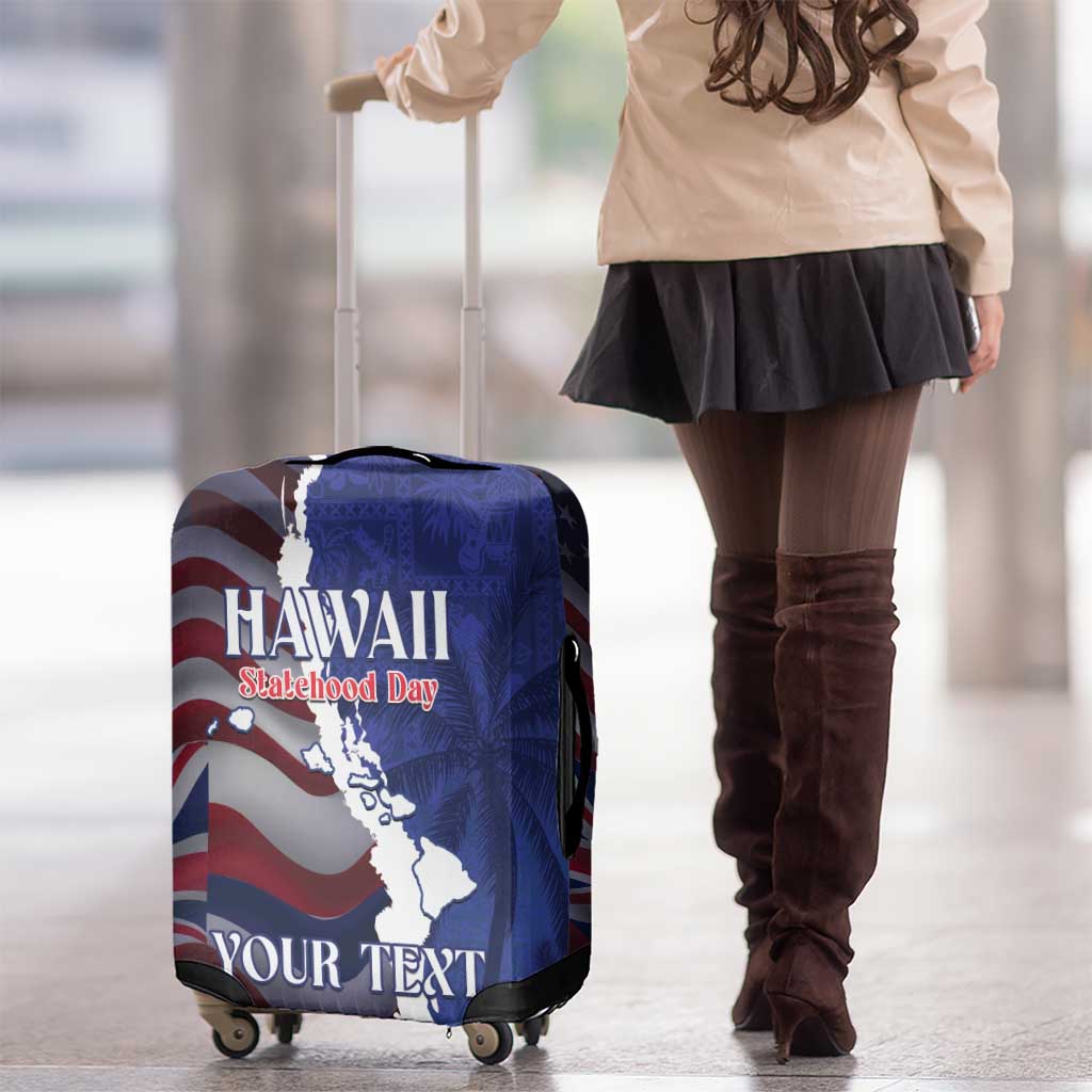 Personalized Hawaii Statehood Day Luggage Cover 66th Anniversary - Polynesian Pride