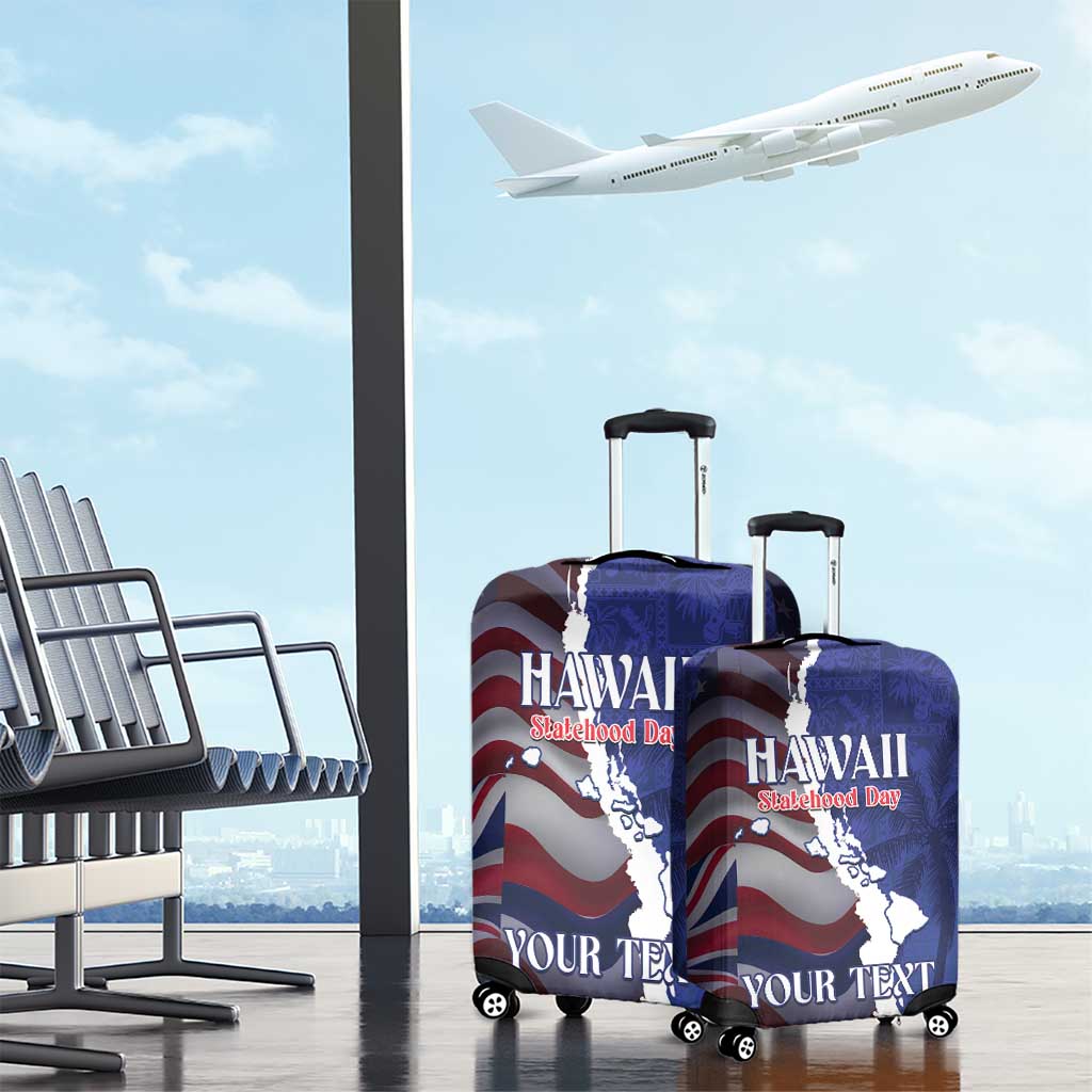 Personalized Hawaii Statehood Day Luggage Cover 66th Anniversary - Polynesian Pride