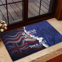 Personalized Hawaii Statehood Day Rubber Doormat 66th Anniversary - Polynesian Pride