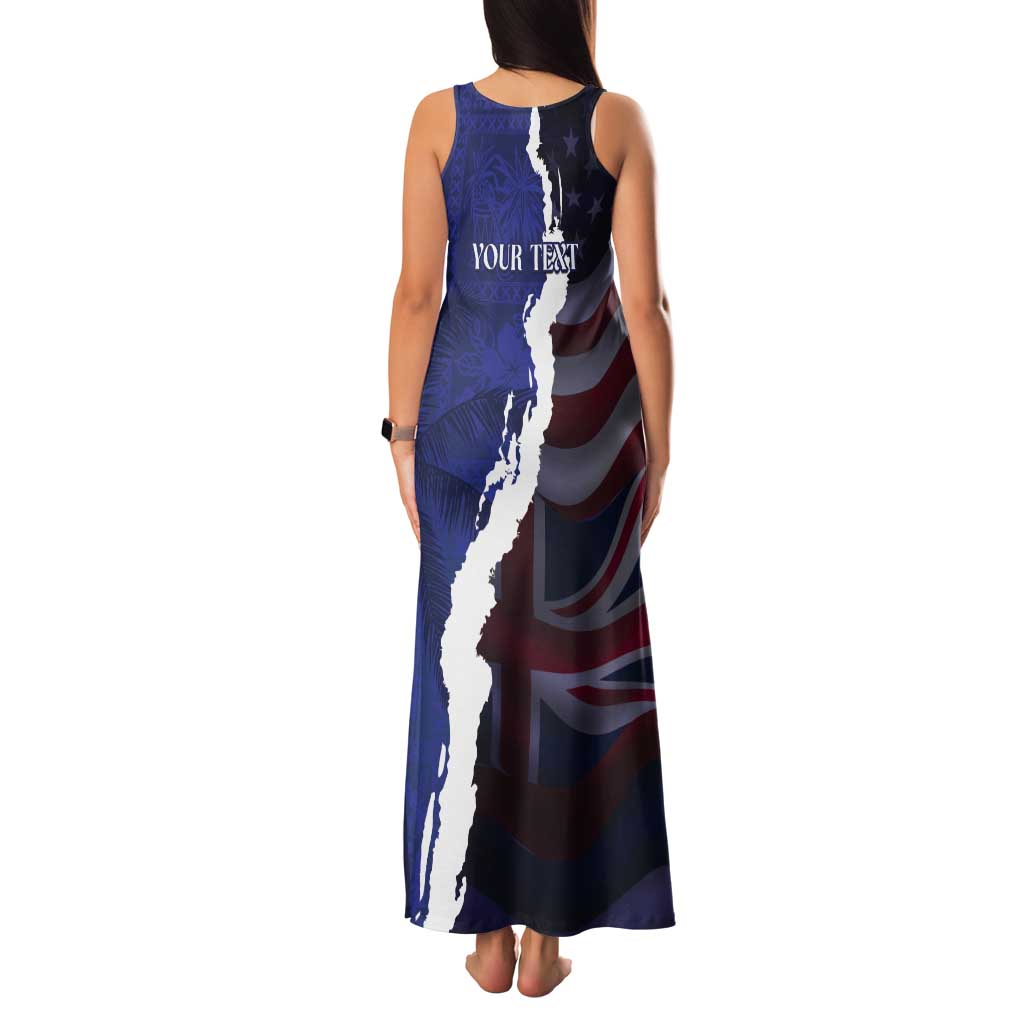 Personalized Hawaii Statehood Day Tank Maxi Dress 66th Anniversary - Polynesian Pride