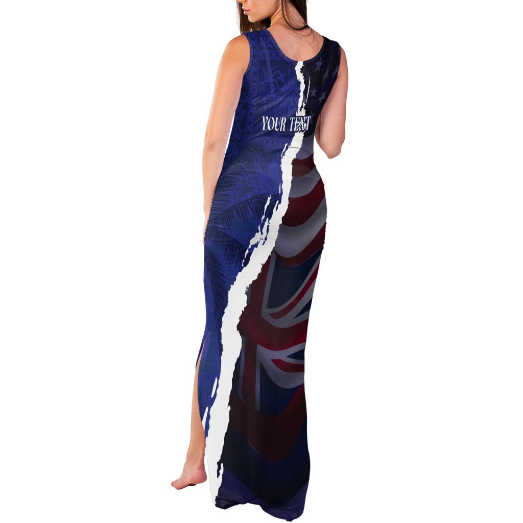 Personalized Hawaii Statehood Day Tank Maxi Dress 66th Anniversary - Polynesian Pride