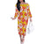 Yellow Hawaii Hibiscus Family Matching Off The Shoulder Long Sleeve Dress and Hawaiian Shirt Tropical Flowers Seamless Pattern - Polynesian Pride