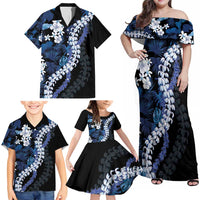 Polu Aloha Hawaii Lei Family Matching Off Shoulder Maxi Dress and Hawaiian Shirt Tropical Flowers Elegant Vibe LT14 - Polynesian Pride