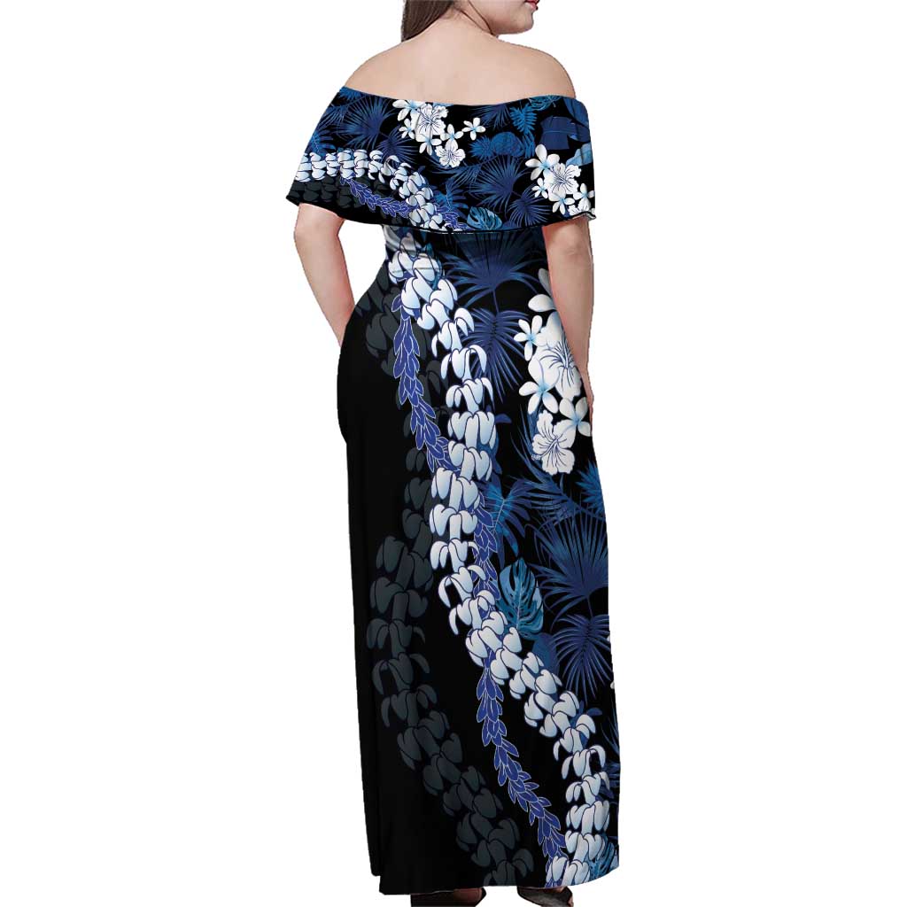 Polu Aloha Hawaii Lei Family Matching Off Shoulder Maxi Dress and Hawaiian Shirt Tropical Flowers Elegant Vibe LT14 - Polynesian Pride