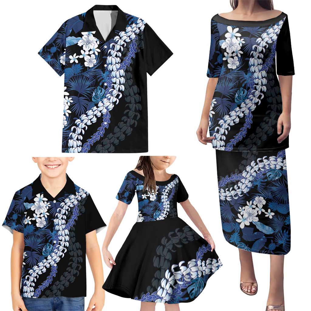 Polu Aloha Hawaii Lei Family Matching Puletasi and Hawaiian Shirt Tropical Flowers Elegant Vibe LT14 - Polynesian Pride
