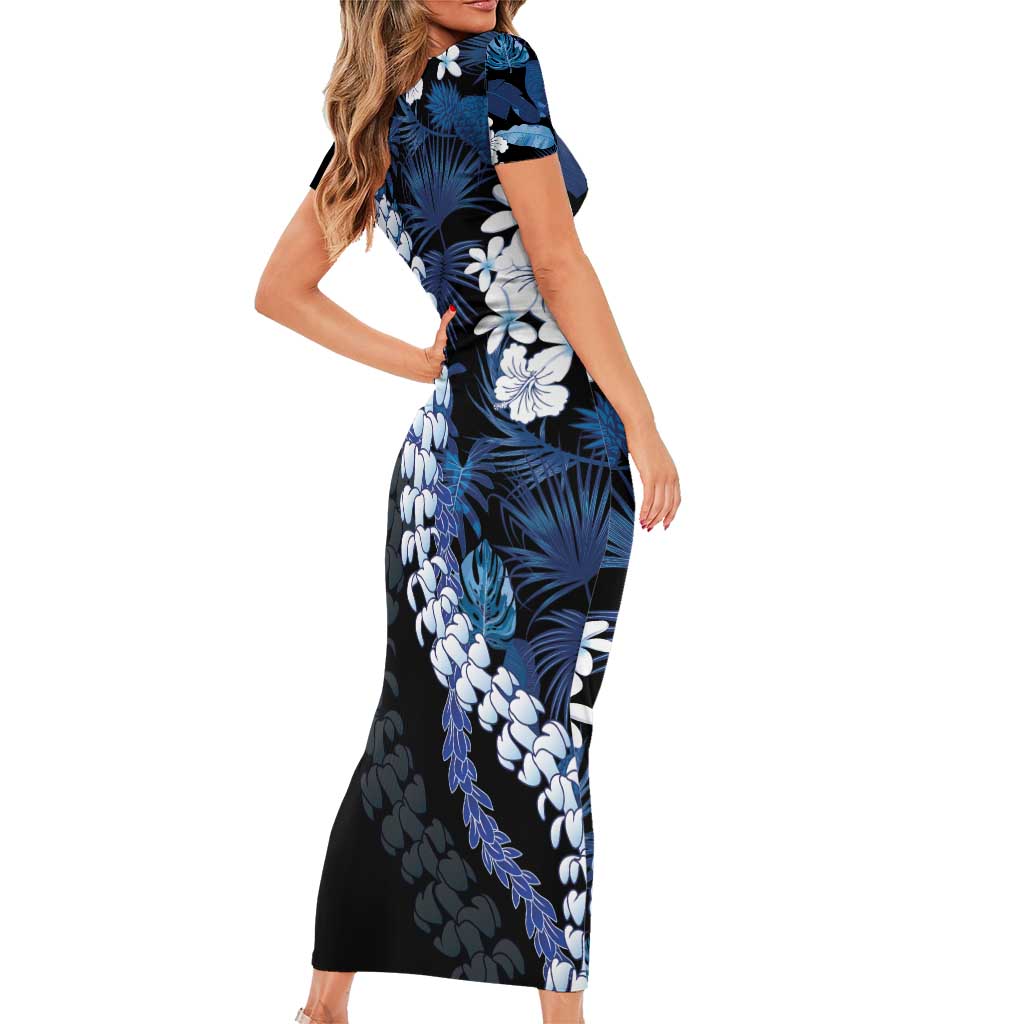 Polu Aloha Hawaii Lei Family Matching Short Sleeve Bodycon Dress and Hawaiian Shirt Tropical Flowers Elegant Vibe LT14 - Polynesian Pride