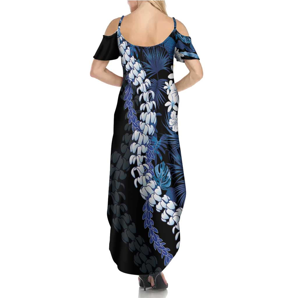 Polu Aloha Hawaii Lei Family Matching Summer Maxi Dress and Hawaiian Shirt Tropical Flowers Elegant Vibe LT14 - Polynesian Pride