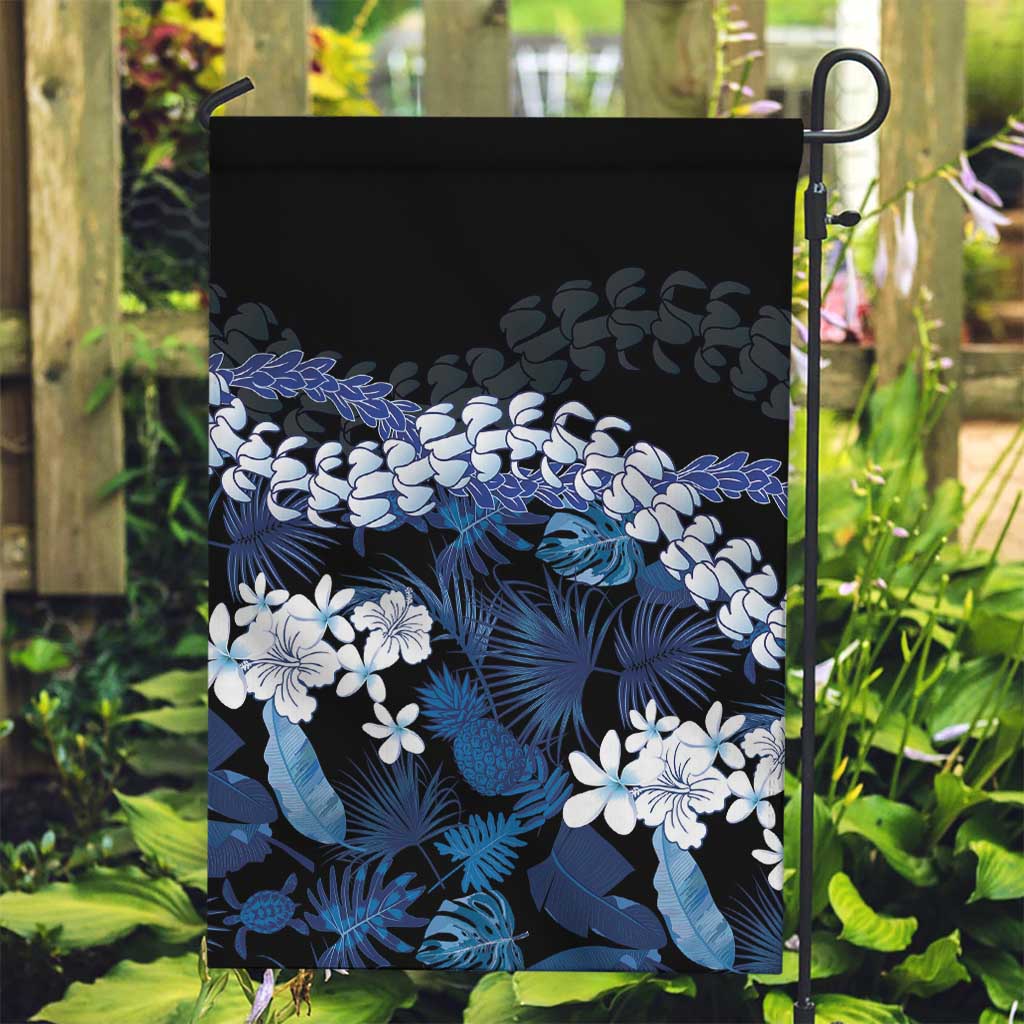 Polu Aloha Hawaii Lei Garden Flag Tropical Flowers Elegant Vibe LT14 Garden Flag Blue - Polynesian Pride