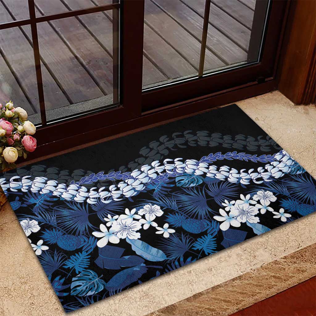 Polu Aloha Hawaii Lei Rubber Doormat Tropical Flowers Elegant Vibe - Polynesian Pride