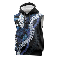 Polu Aloha Hawaii Lei Sleeveless Hoodie Tropical Flowers Elegant Vibe - Polynesian Pride