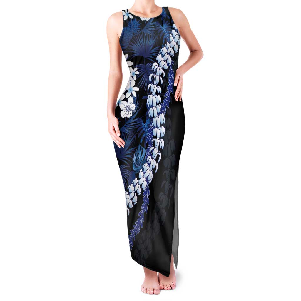 Polu Aloha Hawaii Lei Tank Maxi Dress Tropical Flowers Elegant Vibe - Polynesian Pride