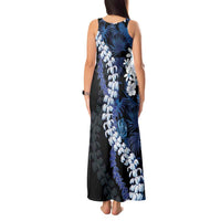Polu Aloha Hawaii Lei Tank Maxi Dress Tropical Flowers Elegant Vibe - Polynesian Pride