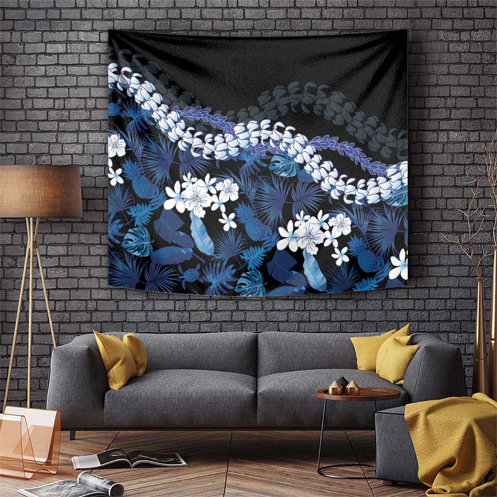 Polu Aloha Hawaii Lei Tapestry Tropical Flowers Elegant Vibe - Polynesian Pride