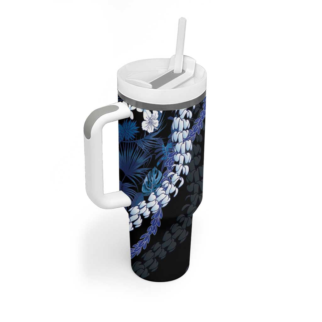 Polu Aloha Hawaii Lei Tumbler With Handle Tropical Flowers Elegant Vibe LT14 - Polynesian Pride