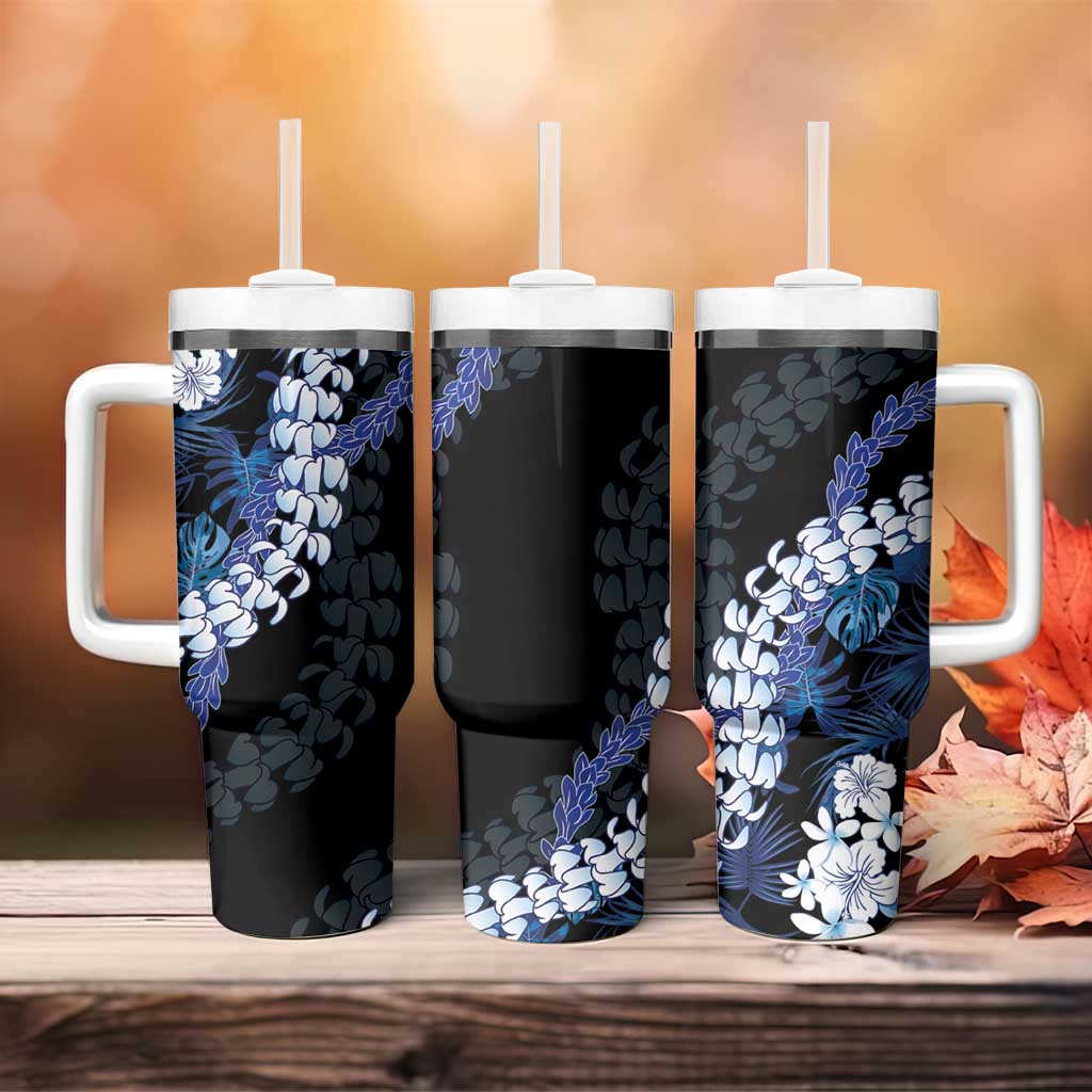 Polu Aloha Hawaii Lei Tumbler With Handle Tropical Flowers Elegant Vibe LT14 - Polynesian Pride