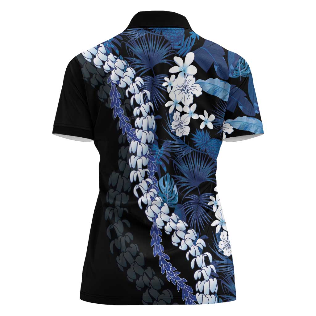 Polu Aloha Hawaii Lei Women Polo Shirt Tropical Flowers Elegant Vibe - Polynesian Pride
