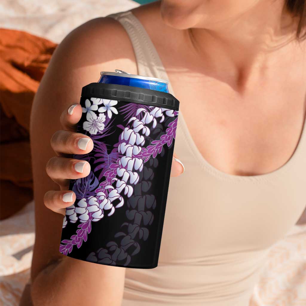 Poni Aloha Hawaii Lei 4 in 1 Can Cooler Tumbler Tropical Flowers Elegant Vibe - Polynesian Pride