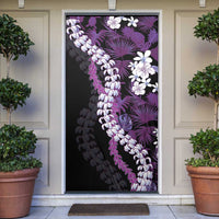 Poni Aloha Hawaii Lei Door Cover Tropical Flowers Elegant Vibe LT14 Purple - Polynesian Pride