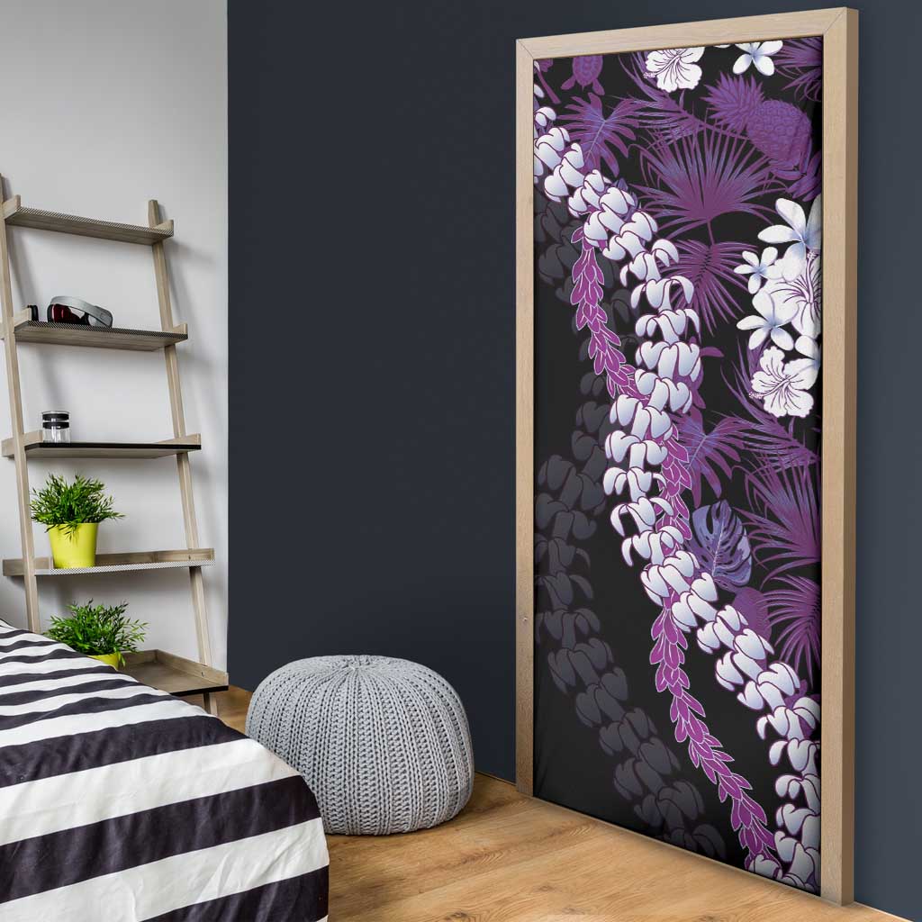 Poni Aloha Hawaii Lei Door Cover Tropical Flowers Elegant Vibe LT14 - Polynesian Pride