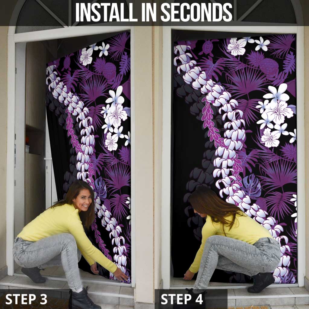 Poni Aloha Hawaii Lei Door Cover Tropical Flowers Elegant Vibe LT14 - Polynesian Pride