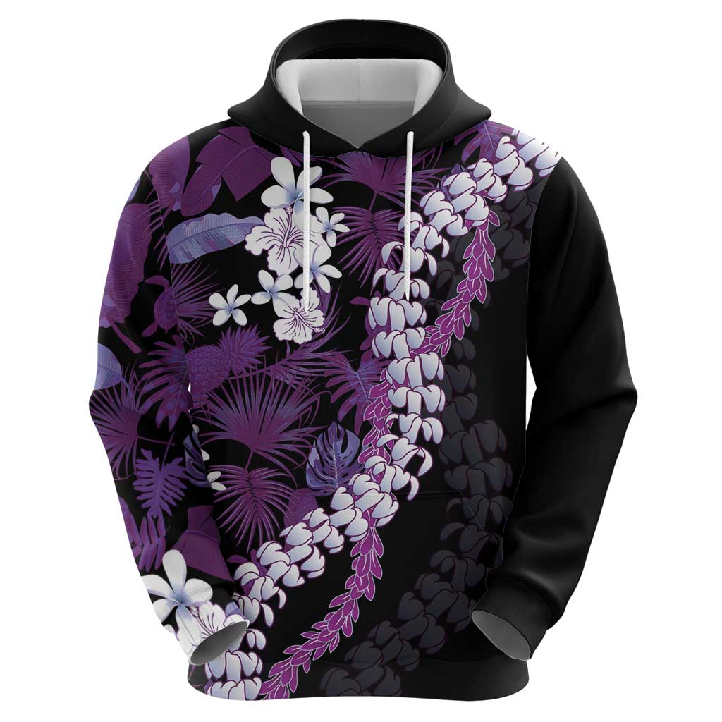 Poni Aloha Hawaii Lei Hoodie Tropical Flowers Elegant Vibe - Polynesian Pride