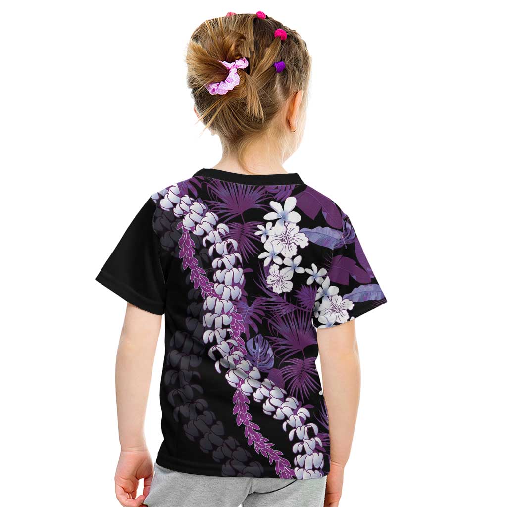 Poni Aloha Hawaii Lei Kid T Shirt Tropical Flowers Elegant Vibe LT14 - Polynesian Pride